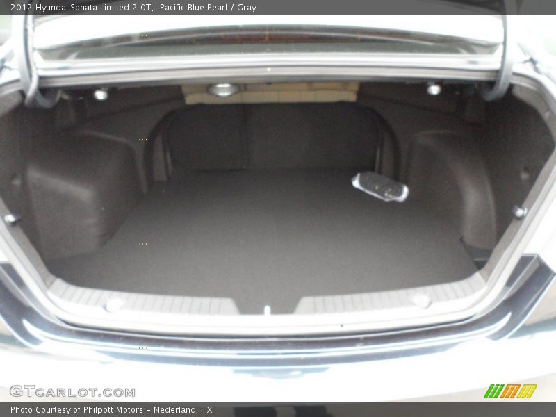 Pacific Blue Pearl / Gray 2012 Hyundai Sonata Limited 2.0T