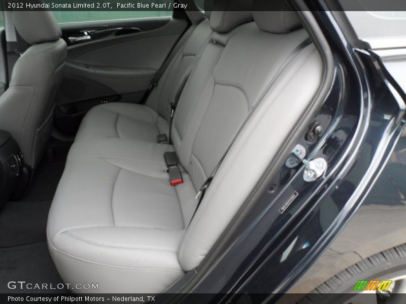 Pacific Blue Pearl / Gray 2012 Hyundai Sonata Limited 2.0T