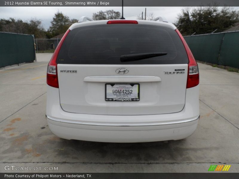 Shimmering White / Beige 2012 Hyundai Elantra SE Touring