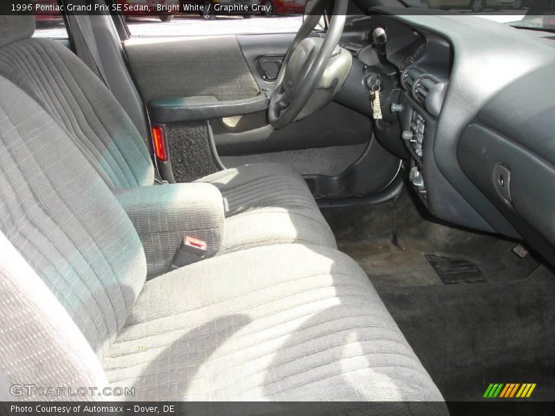 Bright White / Graphite Gray 1996 Pontiac Grand Prix SE Sedan