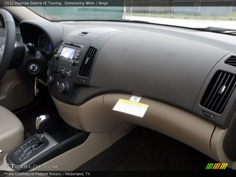 Shimmering White / Beige 2012 Hyundai Elantra SE Touring