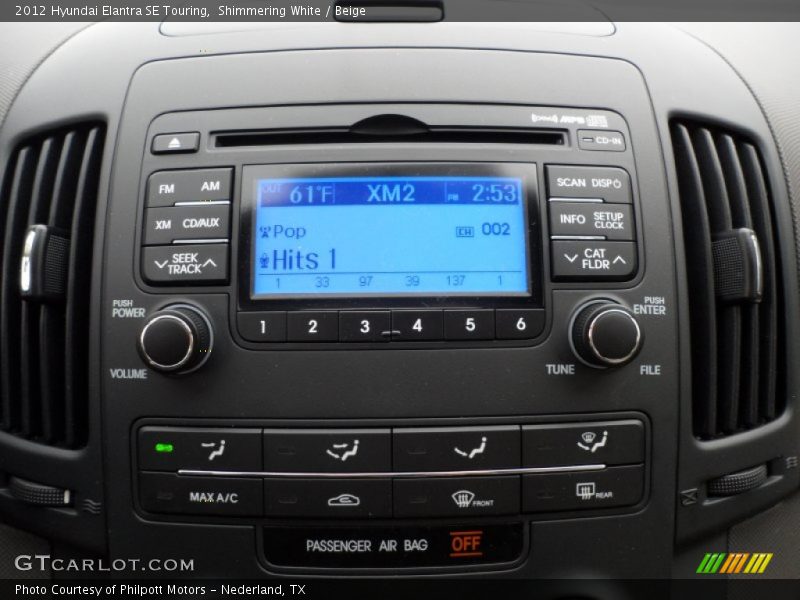 Shimmering White / Beige 2012 Hyundai Elantra SE Touring