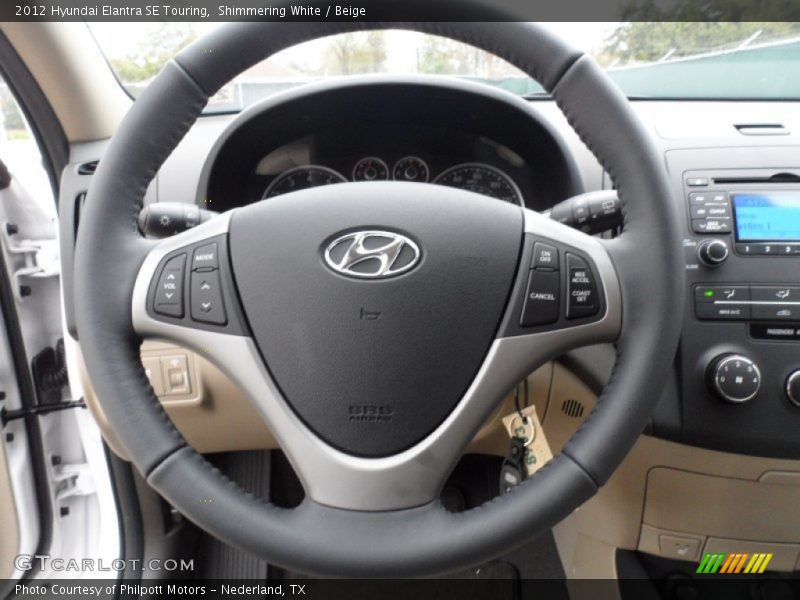 Shimmering White / Beige 2012 Hyundai Elantra SE Touring