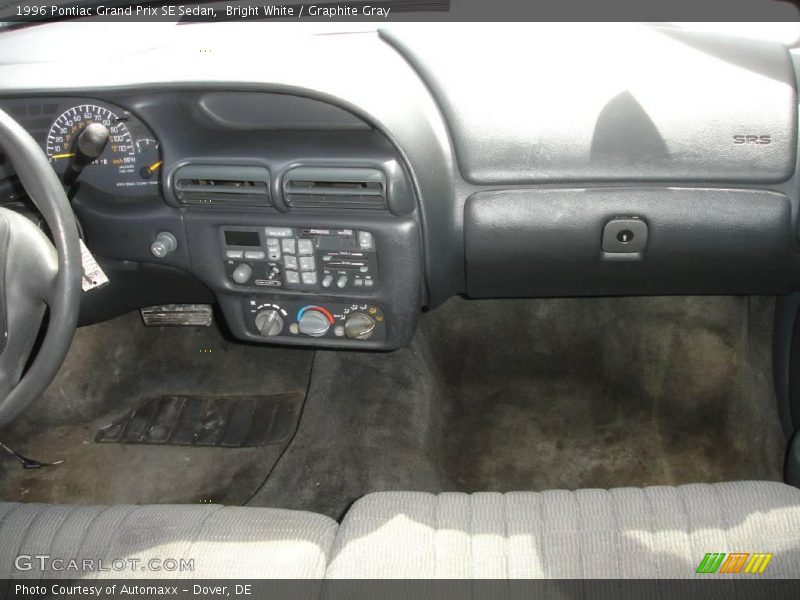 Bright White / Graphite Gray 1996 Pontiac Grand Prix SE Sedan