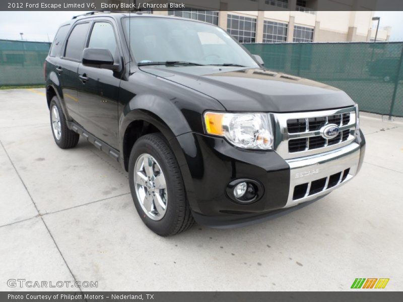 Ebony Black / Charcoal Black 2012 Ford Escape Limited V6