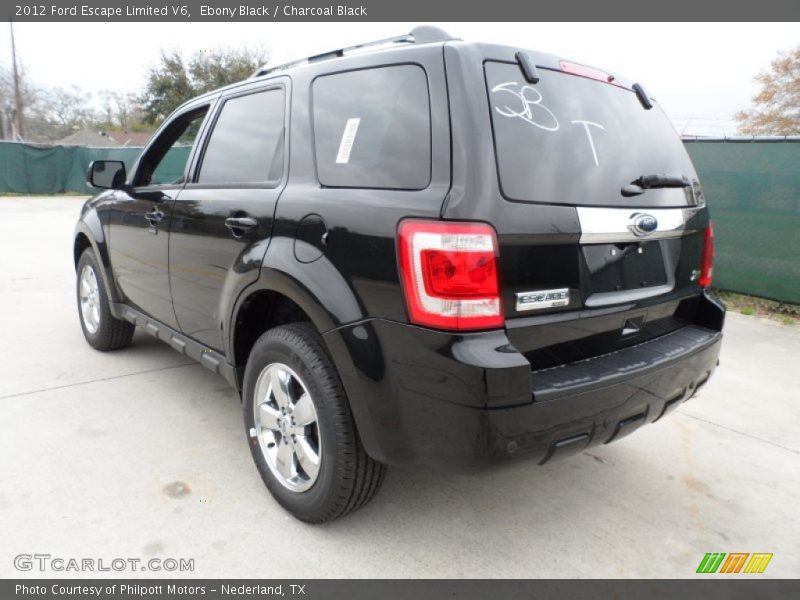 Ebony Black / Charcoal Black 2012 Ford Escape Limited V6