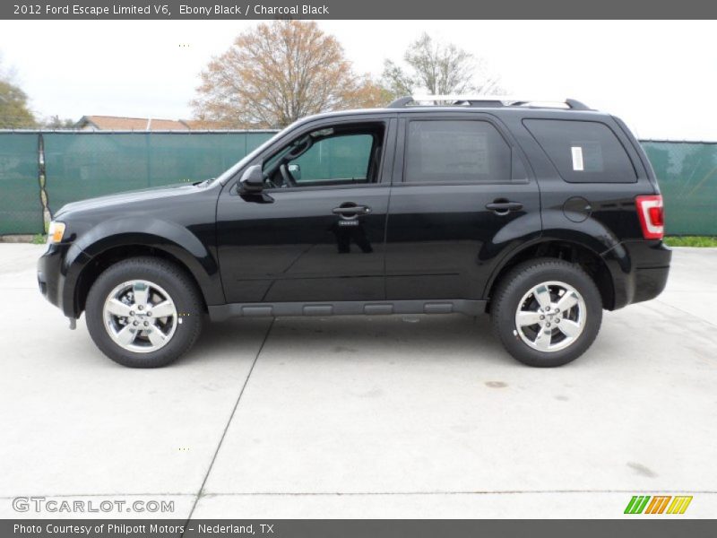 Ebony Black / Charcoal Black 2012 Ford Escape Limited V6