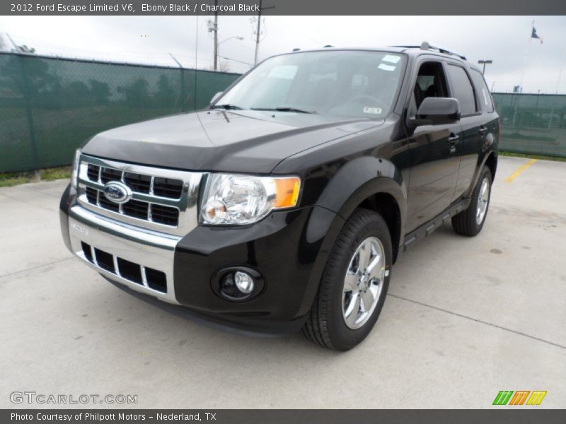 Ebony Black / Charcoal Black 2012 Ford Escape Limited V6