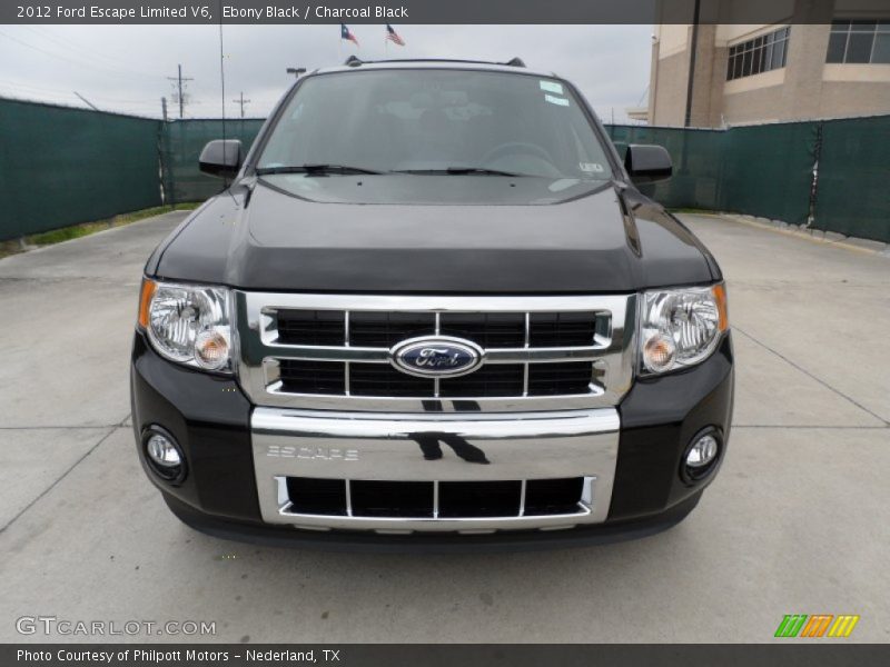 Ebony Black / Charcoal Black 2012 Ford Escape Limited V6