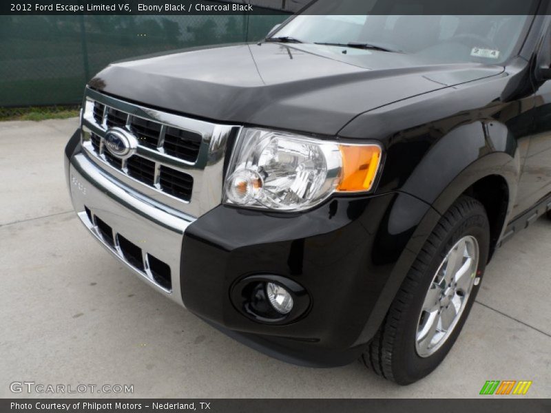 Ebony Black / Charcoal Black 2012 Ford Escape Limited V6