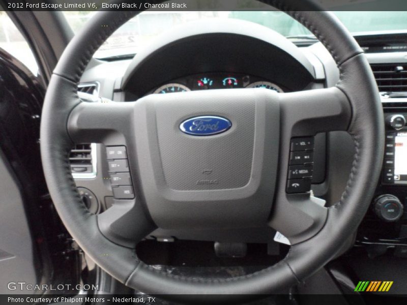 Ebony Black / Charcoal Black 2012 Ford Escape Limited V6