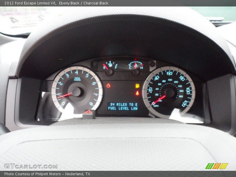 Ebony Black / Charcoal Black 2012 Ford Escape Limited V6