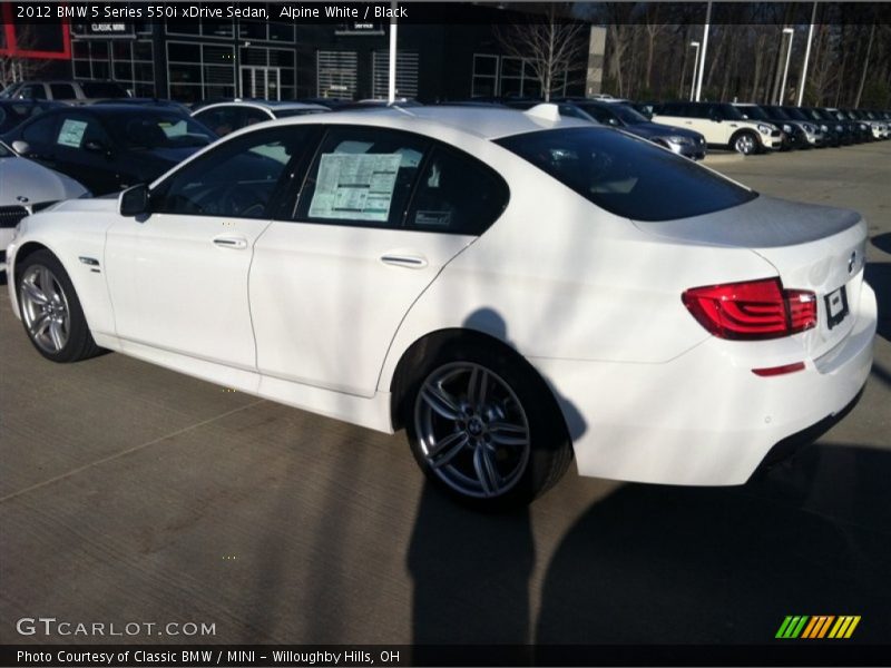 Alpine White / Black 2012 BMW 5 Series 550i xDrive Sedan