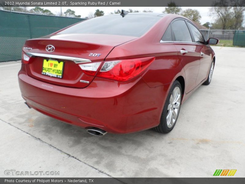 Sparkling Ruby Red / Camel 2012 Hyundai Sonata Limited 2.0T