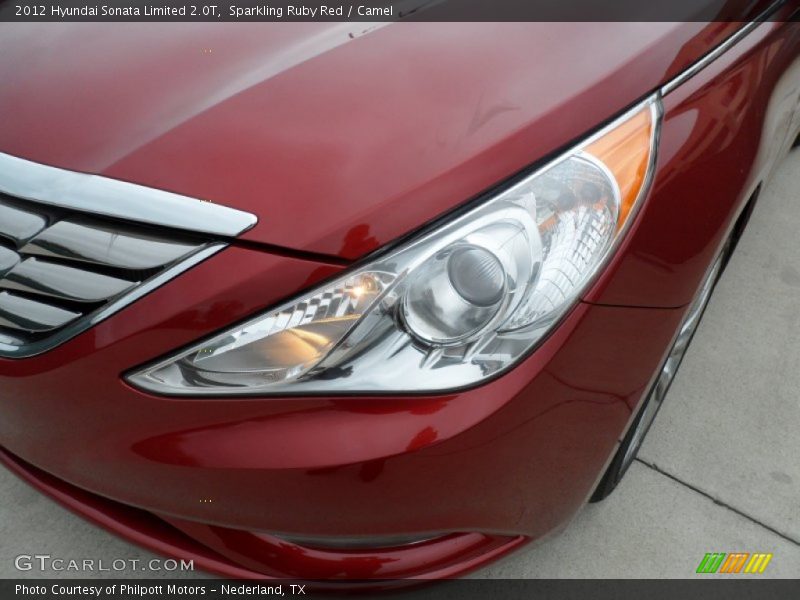 Sparkling Ruby Red / Camel 2012 Hyundai Sonata Limited 2.0T