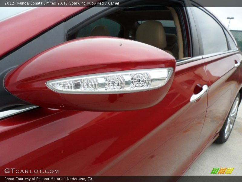 Sparkling Ruby Red / Camel 2012 Hyundai Sonata Limited 2.0T
