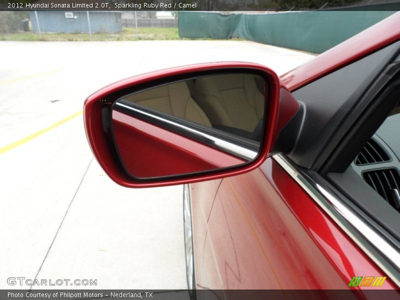 Sparkling Ruby Red / Camel 2012 Hyundai Sonata Limited 2.0T