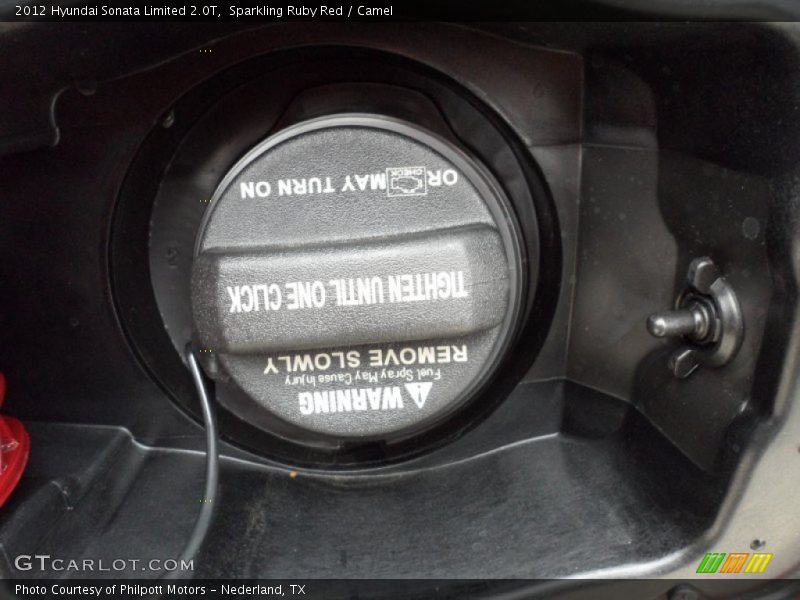 Sparkling Ruby Red / Camel 2012 Hyundai Sonata Limited 2.0T