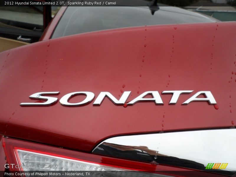 Sparkling Ruby Red / Camel 2012 Hyundai Sonata Limited 2.0T