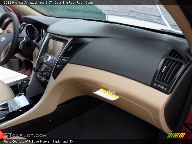 Sparkling Ruby Red / Camel 2012 Hyundai Sonata Limited 2.0T