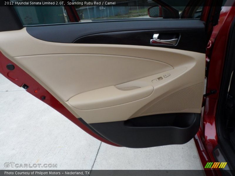 Sparkling Ruby Red / Camel 2012 Hyundai Sonata Limited 2.0T