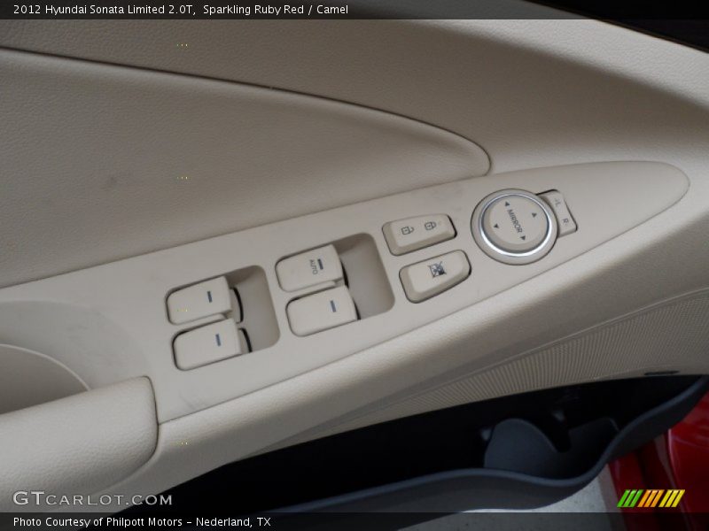 Sparkling Ruby Red / Camel 2012 Hyundai Sonata Limited 2.0T