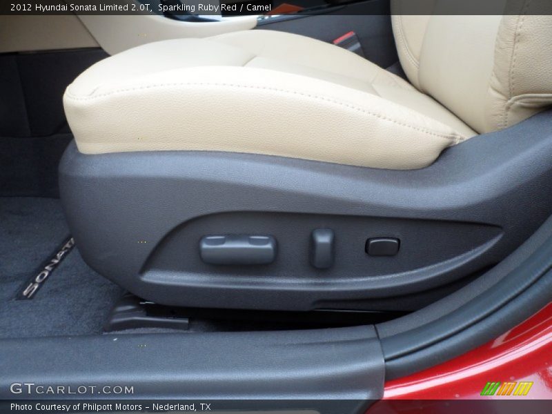 Sparkling Ruby Red / Camel 2012 Hyundai Sonata Limited 2.0T