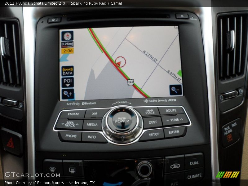 Sparkling Ruby Red / Camel 2012 Hyundai Sonata Limited 2.0T