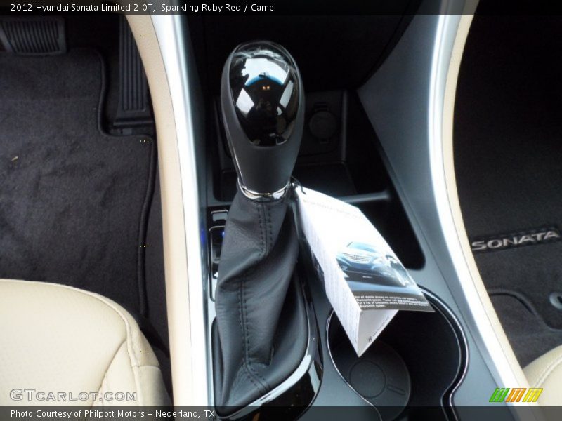 Sparkling Ruby Red / Camel 2012 Hyundai Sonata Limited 2.0T
