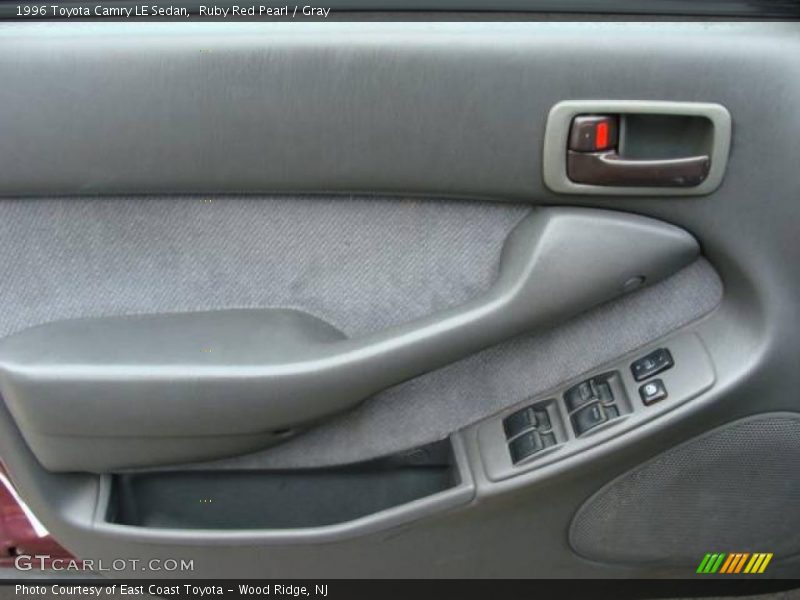 Ruby Red Pearl / Gray 1996 Toyota Camry LE Sedan