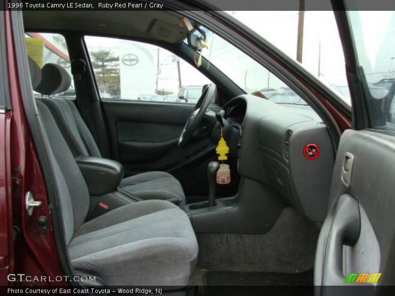 Ruby Red Pearl / Gray 1996 Toyota Camry LE Sedan