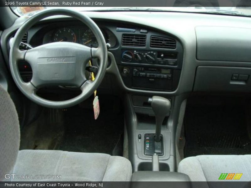 Ruby Red Pearl / Gray 1996 Toyota Camry LE Sedan