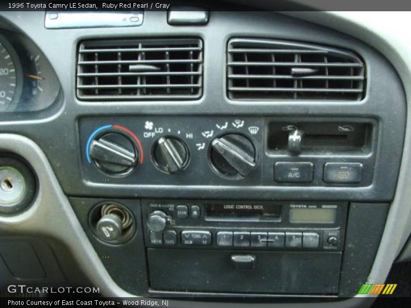 Ruby Red Pearl / Gray 1996 Toyota Camry LE Sedan