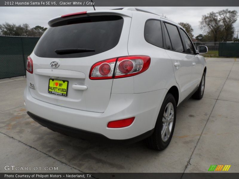 Glacier White / Gray 2012 Hyundai Santa Fe SE V6