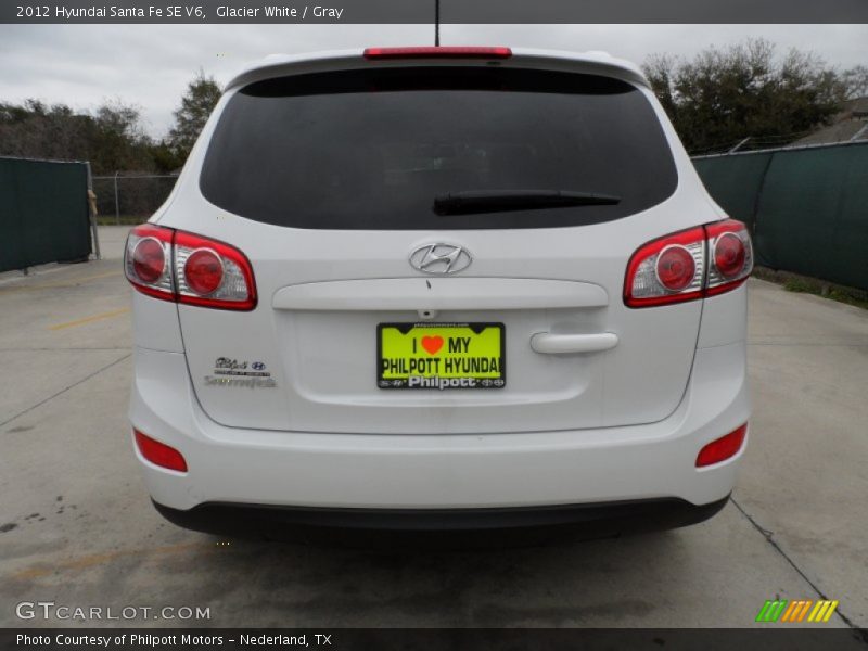 Glacier White / Gray 2012 Hyundai Santa Fe SE V6