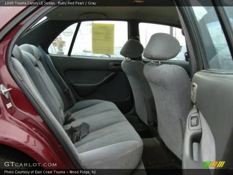 Ruby Red Pearl / Gray 1996 Toyota Camry LE Sedan