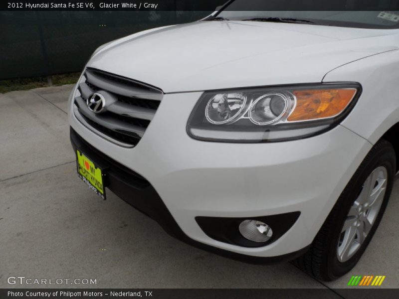 Glacier White / Gray 2012 Hyundai Santa Fe SE V6