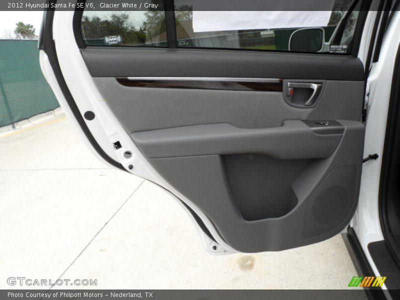 Glacier White / Gray 2012 Hyundai Santa Fe SE V6