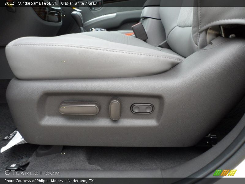 Glacier White / Gray 2012 Hyundai Santa Fe SE V6