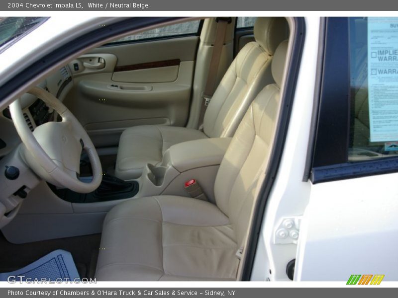 White / Neutral Beige 2004 Chevrolet Impala LS