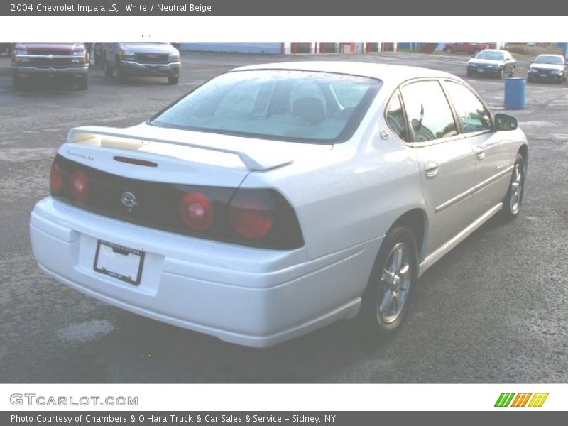 White / Neutral Beige 2004 Chevrolet Impala LS