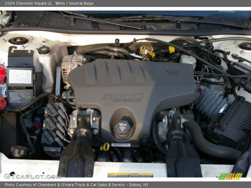 White / Neutral Beige 2004 Chevrolet Impala LS