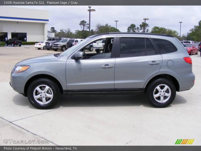 Platinum Sage / Gray 2008 Hyundai Santa Fe GLS