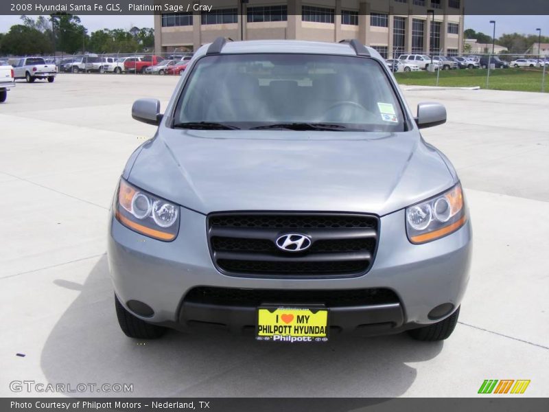 Platinum Sage / Gray 2008 Hyundai Santa Fe GLS