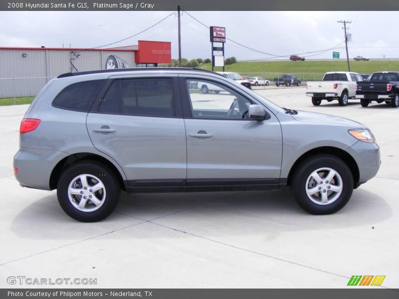 Platinum Sage / Gray 2008 Hyundai Santa Fe GLS