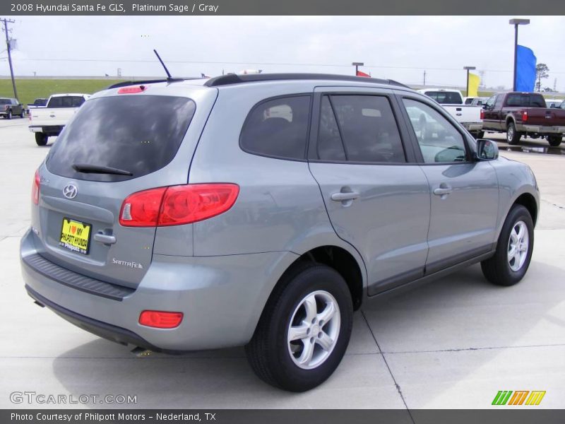 Platinum Sage / Gray 2008 Hyundai Santa Fe GLS