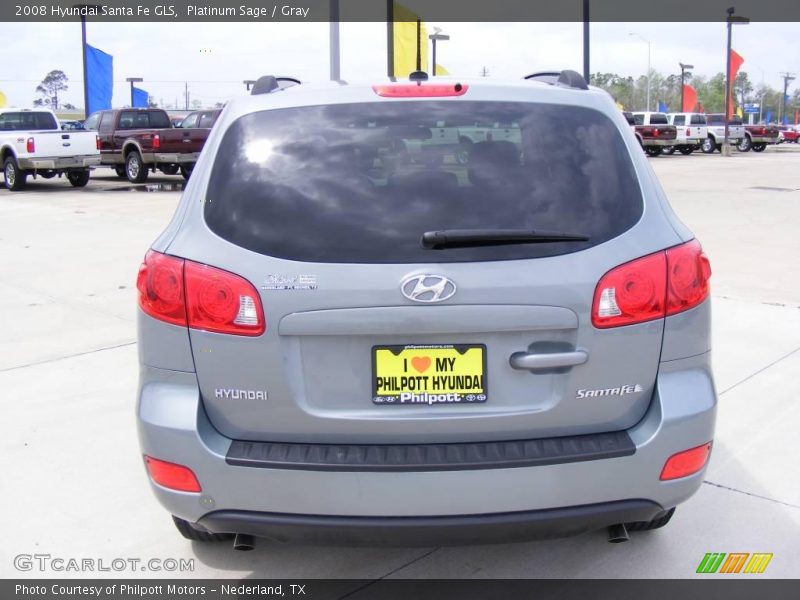 Platinum Sage / Gray 2008 Hyundai Santa Fe GLS