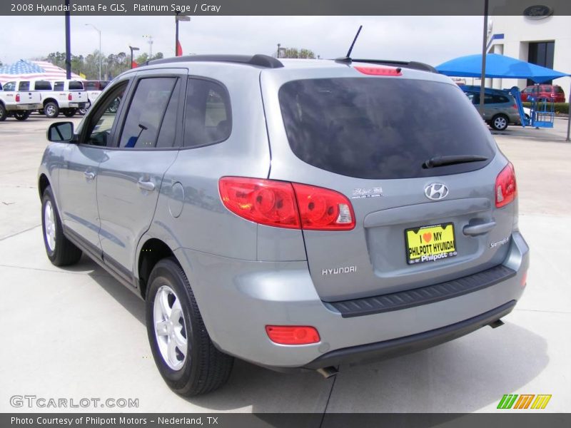 Platinum Sage / Gray 2008 Hyundai Santa Fe GLS