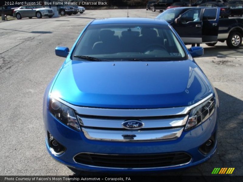 Blue Flame Metallic / Charcoal Black 2012 Ford Fusion SE