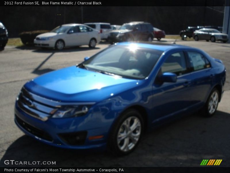 Blue Flame Metallic / Charcoal Black 2012 Ford Fusion SE